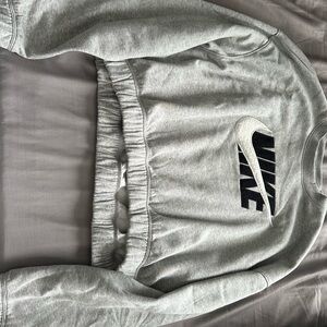 Nike Gray Cropped Sweatshirt